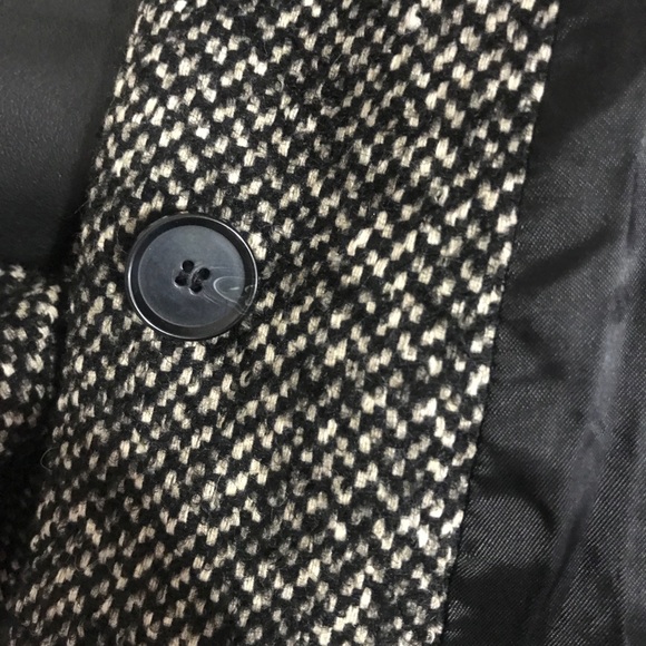 Maje Wool Leather Panel Coat - Picture 7 of 7